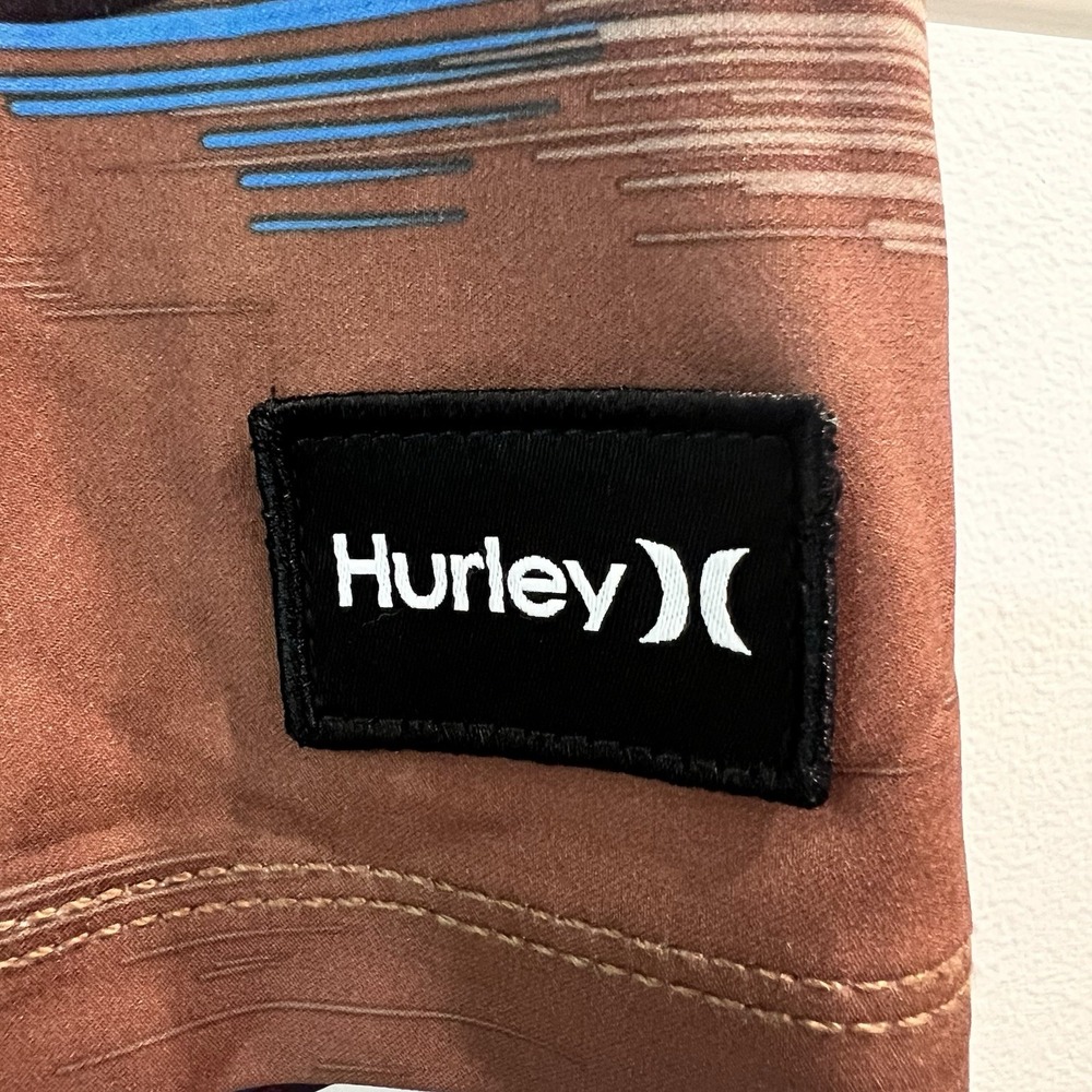 Hurley Phantom Board Shorts Mens 30 Swim Sunset Pattern New Brown Beach Trunks - Picture 3 of 12